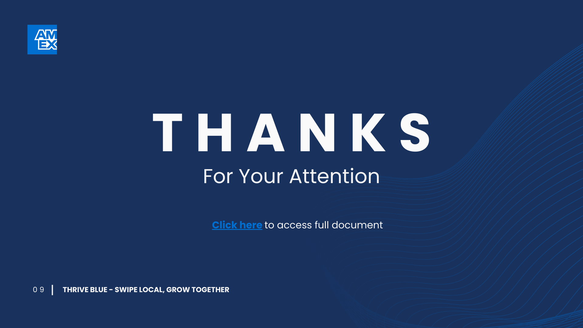 Closing slide — thank you for your attention